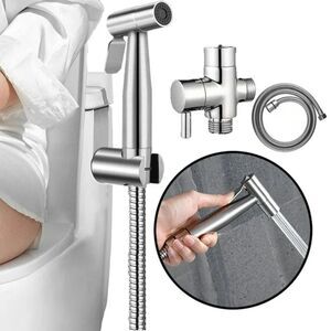 Bidet Spray Hygienic Toilet Shower Head Pet Wash Sprayer Chrome